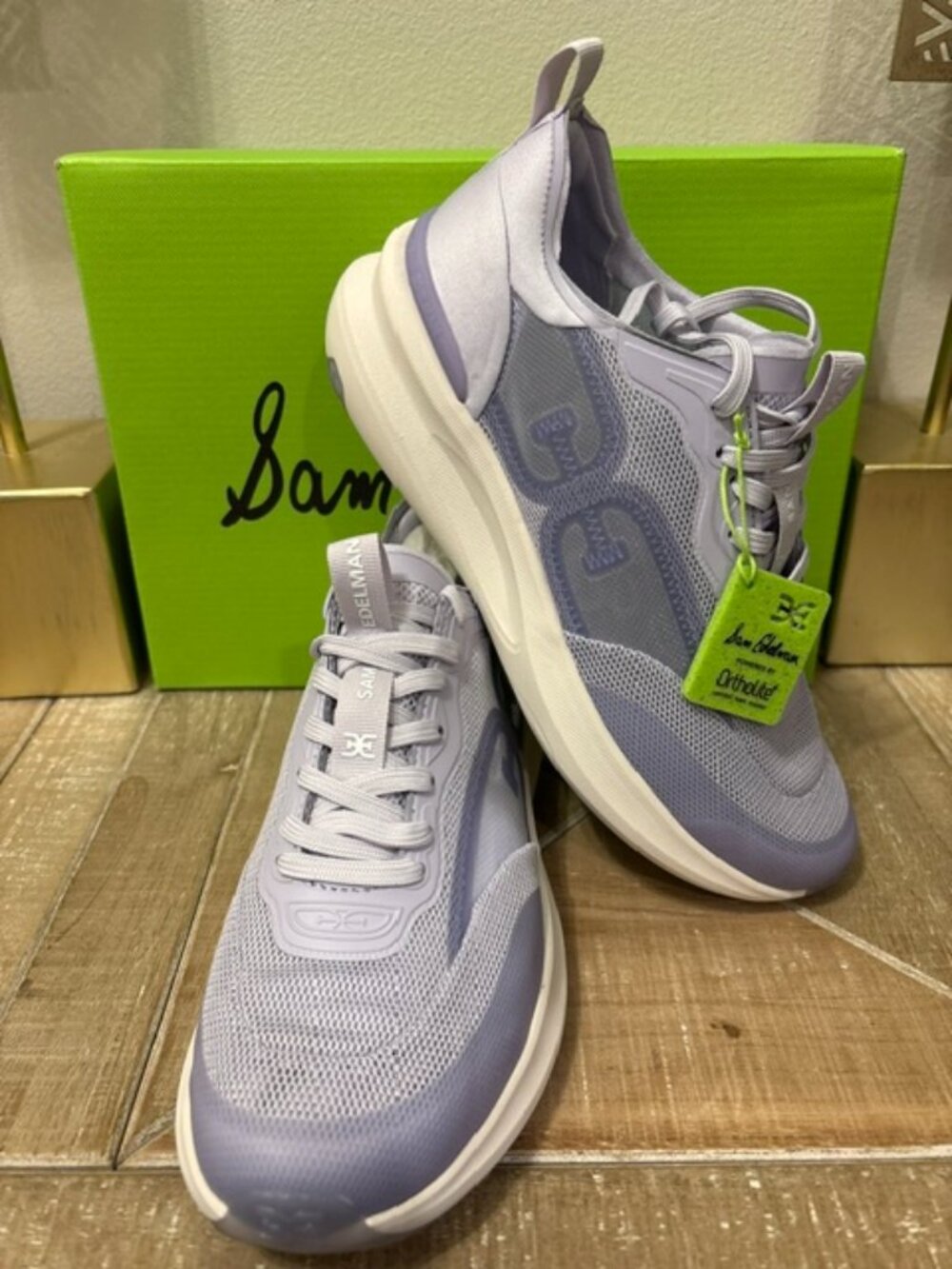 Women's Sam Edelman Lavender Sarita Lace Up Performance Sneakers Size 7 or 8